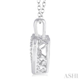 1/20 ctw Heart Shape Diamond Emotion Pendant in Sterling Silver with Chain